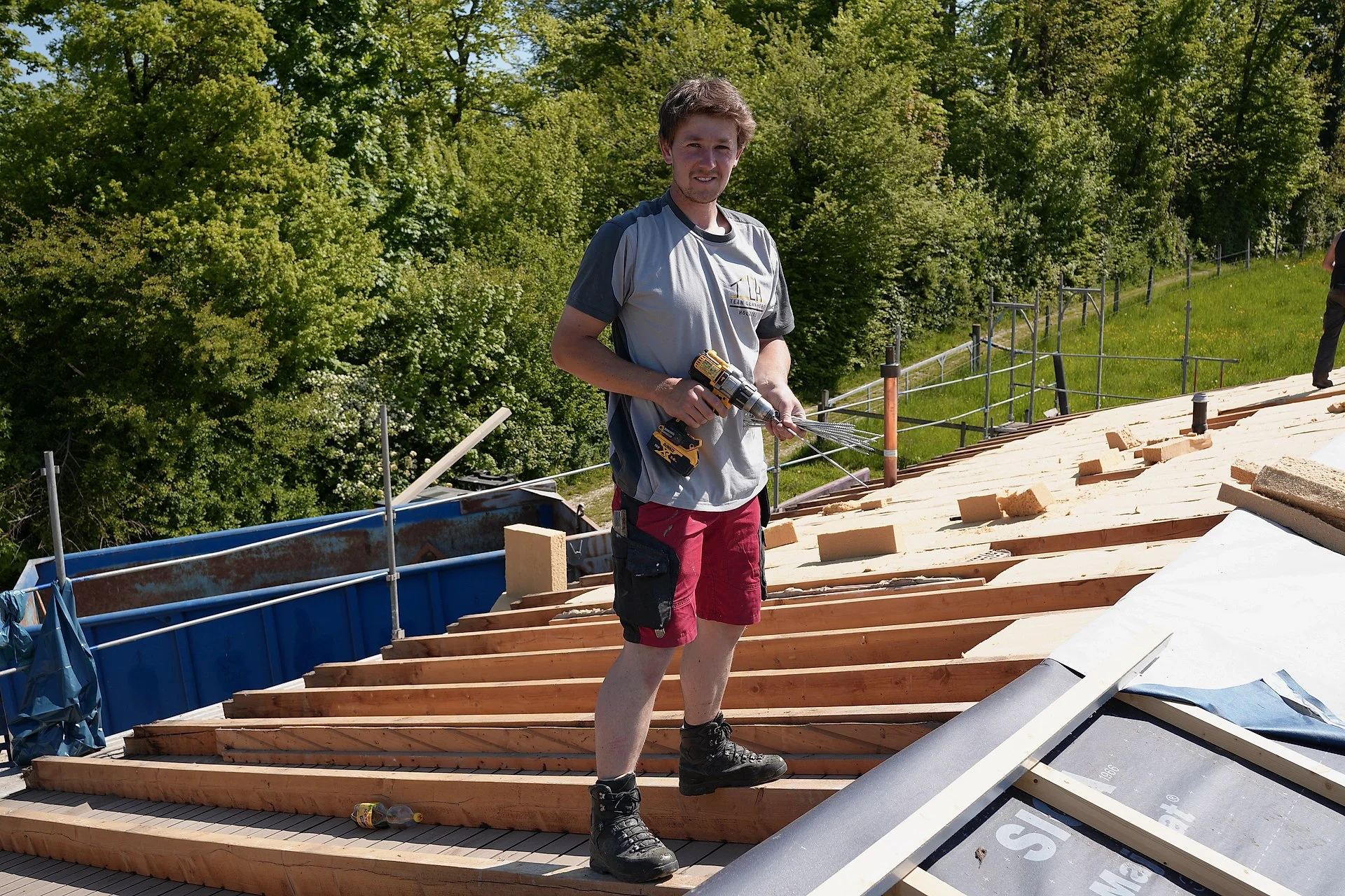 Alex Lehnherr auf der Baustelle